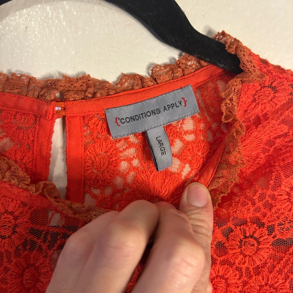 Anthropologie Conditions Apply Bertha Eyelet Lace Blouse - Picture 4 of 5